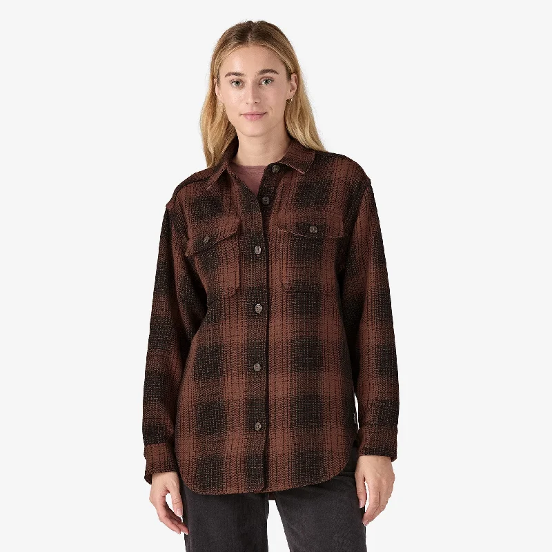 Patagonia Women's Fjord Loft Overshirt Jacket - FROST DULSE MAUVE Rayon Jacket Velvet Jacket Corduroy Jacket Patagonia Women's Fjord Loft Overshirt Jacket - FROST DULSE MAUVE Rayon Jacket Velvet Jacket Corduroy Jacket