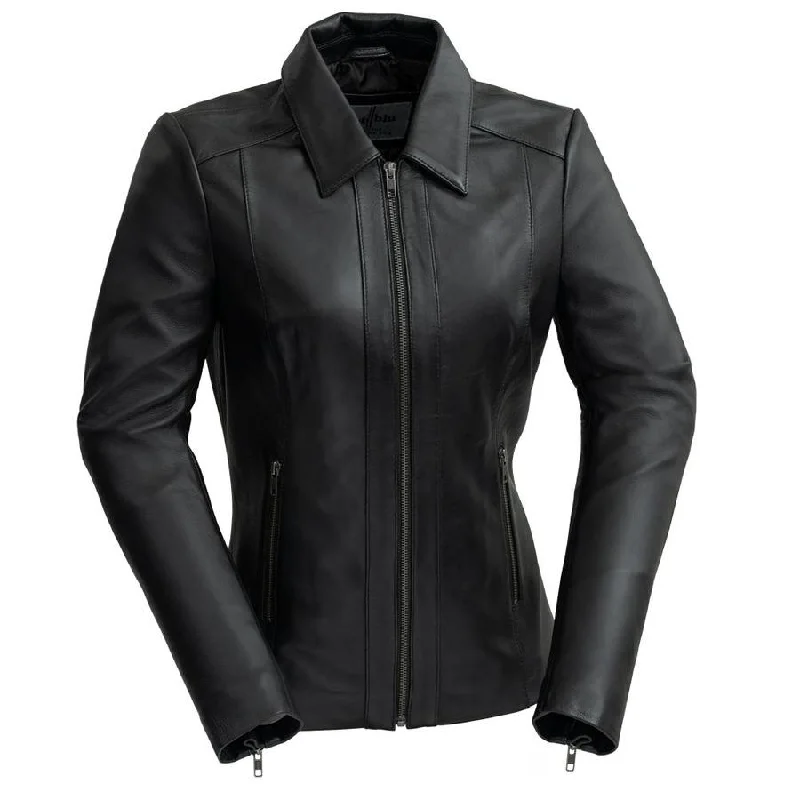 PATRICIA - WOMEN'S LEATHER JACKET Insulated Jacket Fitted Jacket Loose Jacket