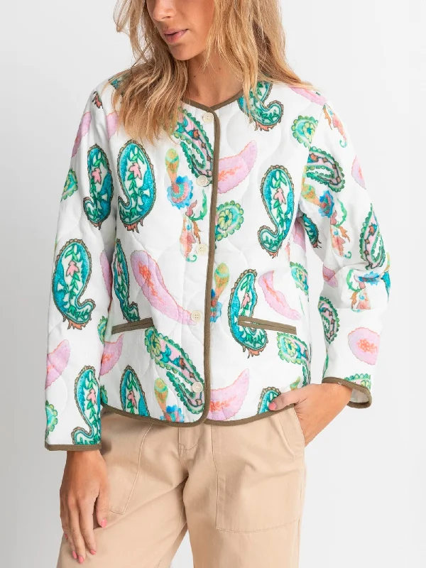 Brooklyn Paisley Quilted Jacket Anorak Shell Jacket Lightweight Jacket