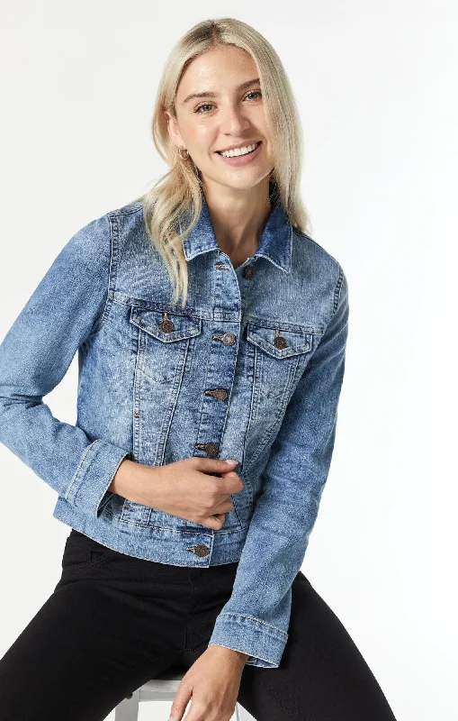 SAMANTHA DENIM JACKET IN BLEACH RANDOM NOLITA Cardigan Sweater Pullover