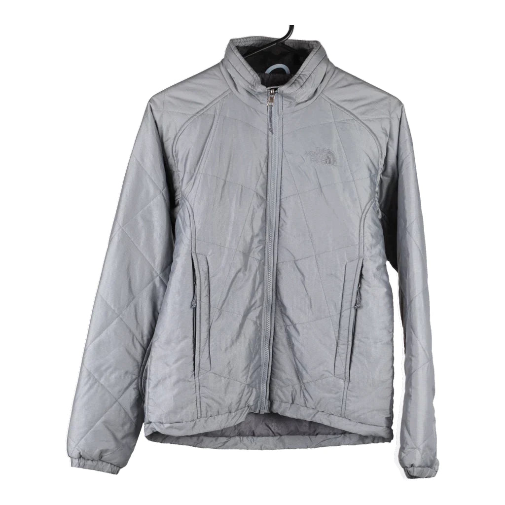 The North Face Jacket - Small Grey Polyester Quilted Jacket Puffer Jacket Insulated Jacket