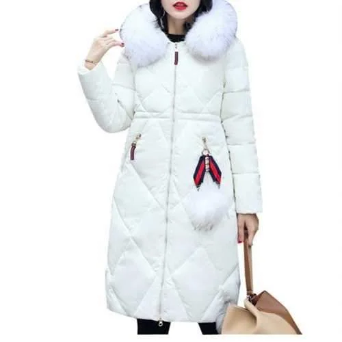 Winter Fur Collar Jacket Coat Thick Large - White Xl Faux Fur Jacket Real Fur Jacket Shearling Jacket