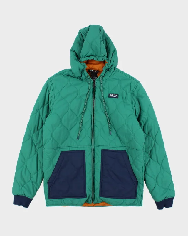 Vintage 2000's Burton Hooded Quilted Jacket - L Rayon Fabric Velvet Fabric Corduroy Fabric Vintage 2000's Burton Hooded Quilted Jacket - L Rayon Fabric Velvet Fabric Corduroy Fabric
