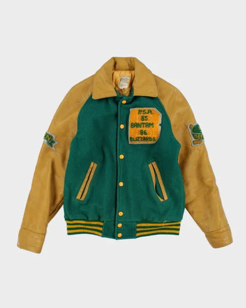 Vintage 80's Women's Embroidered Cheerleader Varsity Jacket - M Elasticated Jacket Padded Jacket Insulated Jacket Vintage 80's Women's Embroidered Cheerleader Varsity Jacket - M Elasticated Jacket Padded Jacket Insulated Jacket