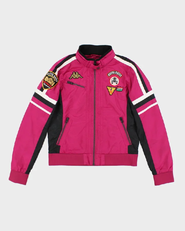 Vintage Women's Kappa Racing Patched Jacket - XL Snapped Jacket Toggled Jacket Drawstring Jacket Vintage Women's Kappa Racing Patched Jacket - XL Snapped Jacket Toggled Jacket Drawstring Jacket