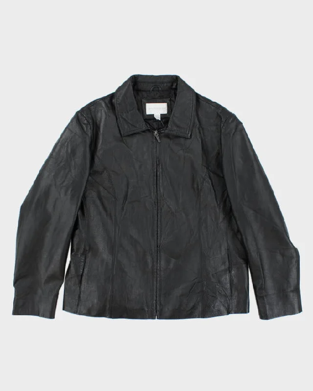 Vintage Worthington Black Leather Jacket - XL Print Jacket Jacquard Jacket Embroidered Jacket Vintage Worthington Black Leather Jacket - XL Print Jacket Jacquard Jacket Embroidered Jacket