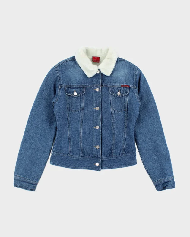 Vintage Y2K Women's Shank Faux Fur Lined Denim Jacket - M Faux Fur Jacket Real Fur Jacket Shearling Jacket Vintage Y2K Women's Shank Faux Fur Lined Denim Jacket - M Faux Fur Jacket Real Fur Jacket Shearling Jacket