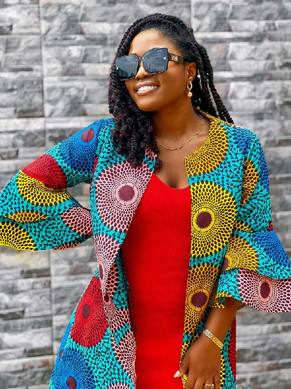 African Midi Jacket Ankara Print For Women Insulated Jacket Fitted Jacket Loose Jacket African Midi Jacket Ankara Print For Women Insulated Jacket Fitted Jacket Loose Jacket