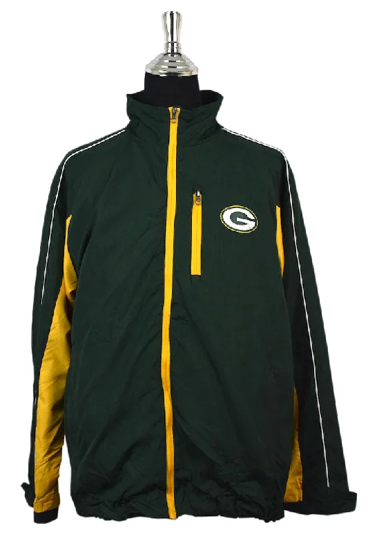 Green Bay Packers NFL Spray Jacket Hoodie Zip-Up Jacket Button-Up Jacket