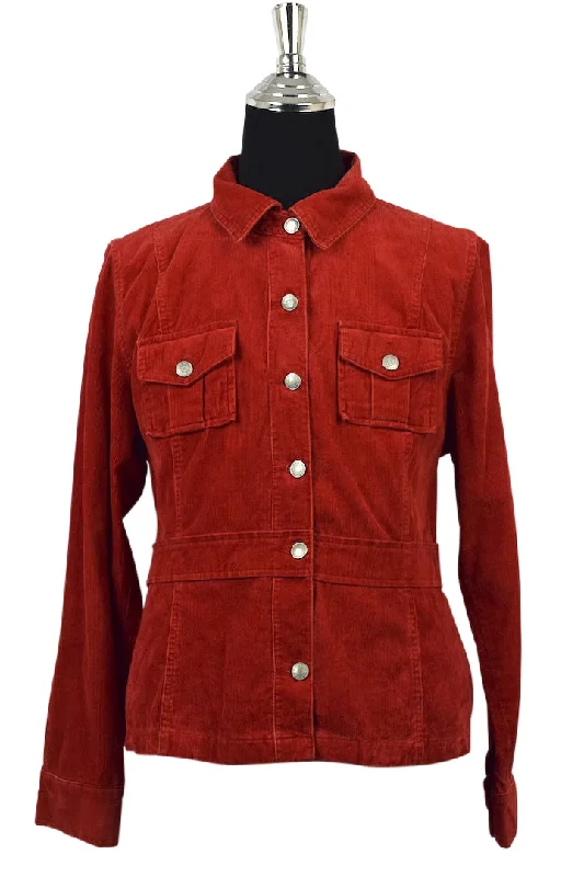Corduroy Jacket Welt Pockets Slit Pockets Flap Pockets