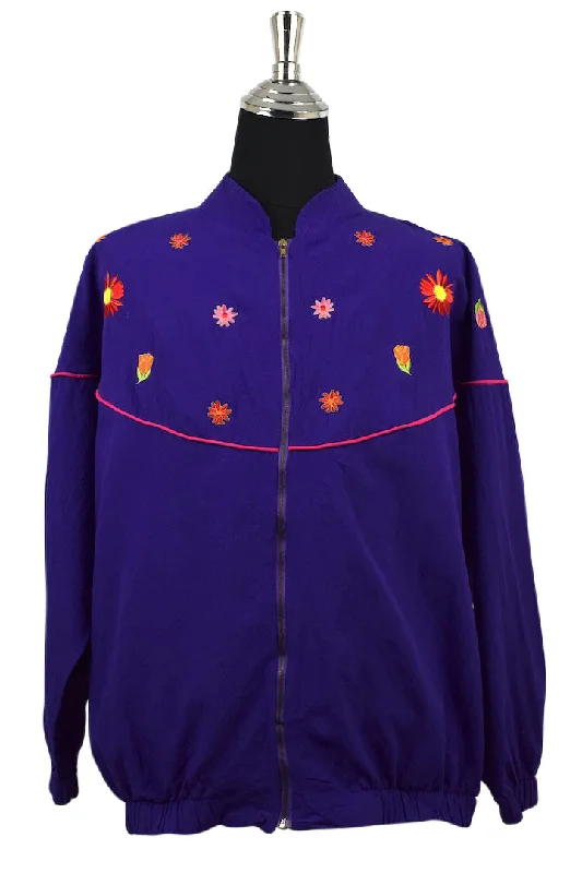Floral Spray Jacket Bomber Jacket Anorak Windbreaker