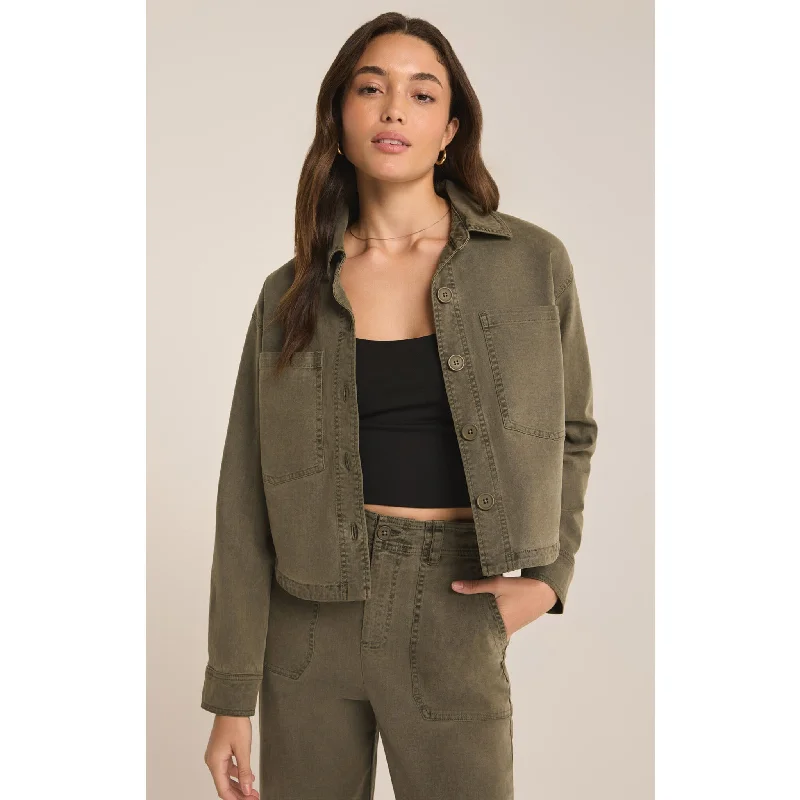 Z-Supply All Day Cropped Washed Jacket - GRAPE LEAF Satin Fabric Silk Fabric Chiffon Fabric Z-Supply All Day Cropped Washed Jacket - GRAPE LEAF Satin Fabric Silk Fabric Chiffon Fabric