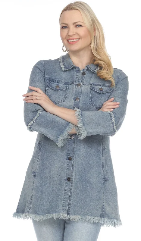 Light Wash Long Denim Jacket Faux Fur Jacket Real Fur Jacket Shearling Jacket