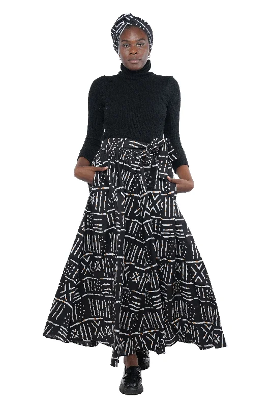 African Long Maxi Skirt silk skirt luxurious