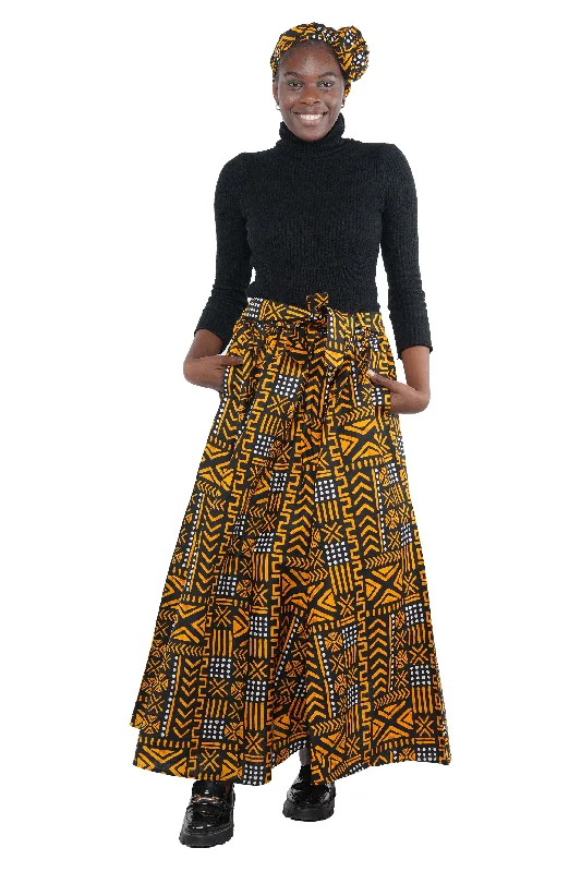 African Long Maxi Skirt chiffon skirt airy