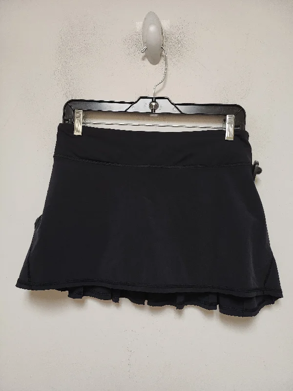 Athletic Skirt By Lululemon In Black, Size: 6 elastic waist skirt