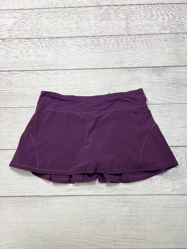 Athletic Skirt By Lululemon In Purple, Size: 10 leather skirt bold