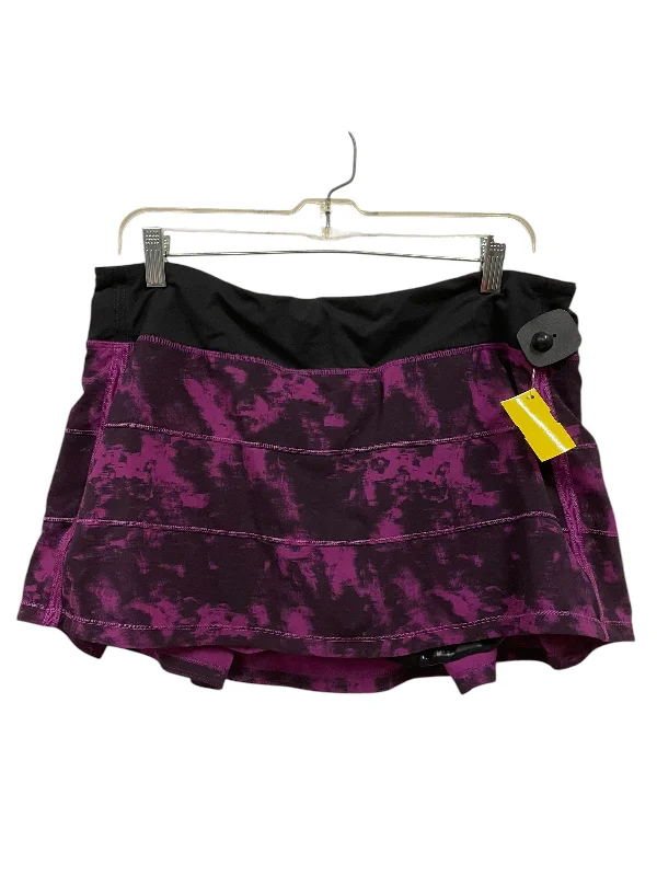 Athletic Skirt By Lululemon In Purple, Size: 12 wool skirt warm