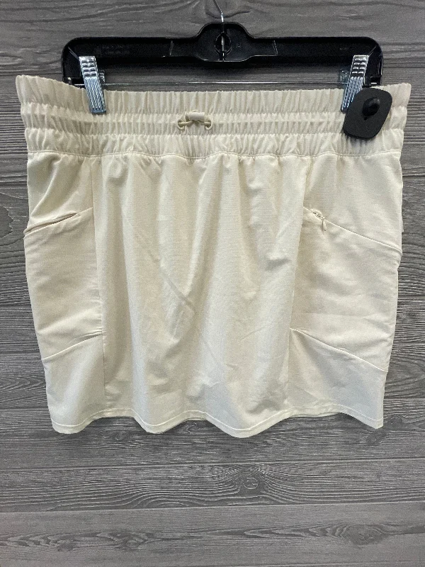 Athletic Skirt By Mta Pro In Cream, Size: L leather skirt modern