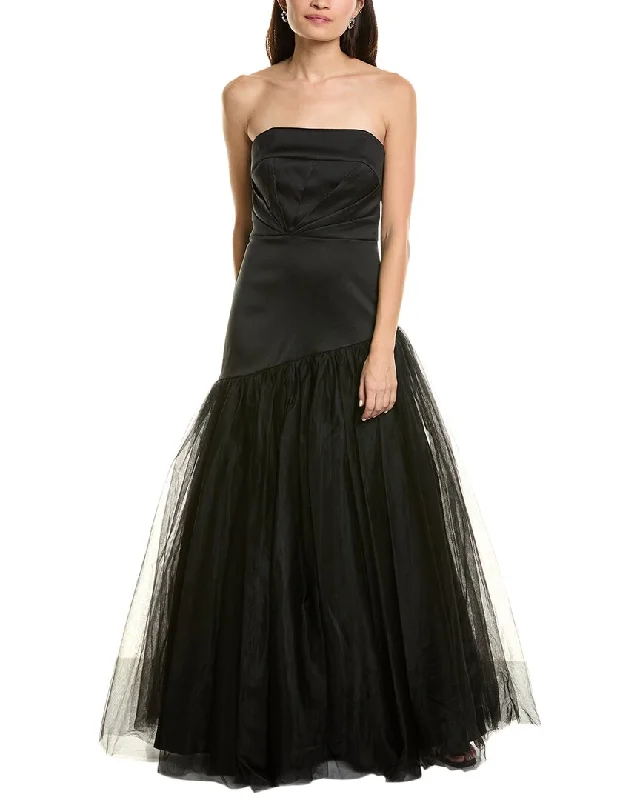 Aidan Mattox Tulle Skirt Gown velvet skirt luxurious