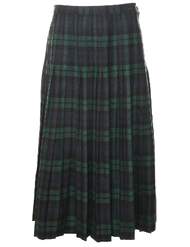 Checked Midi Skirt - M midi skirt versatile