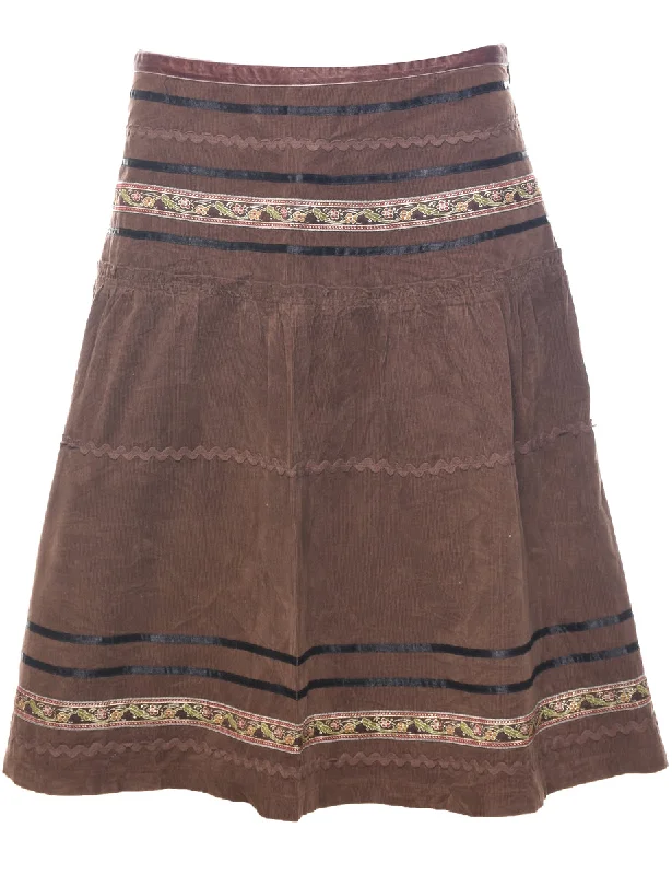 Cherokee A-line Skirt - M cashmere skirt soft