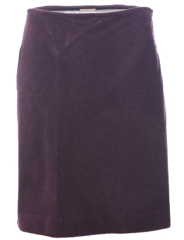 Corduroy A-line Skirt - M wool skirt sturdy