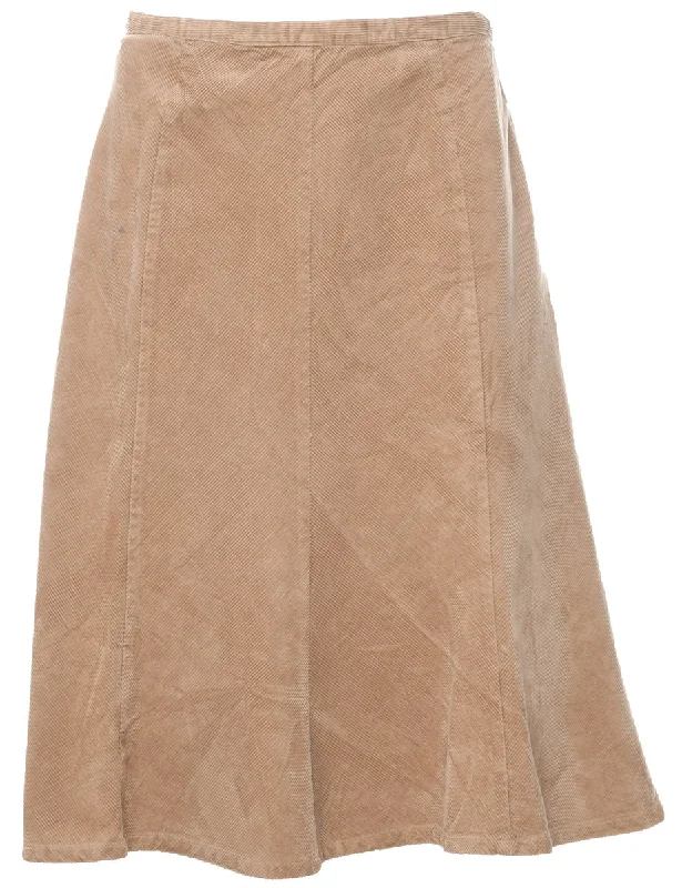 Corduroy A-line Skirt - M chiffon skirt flowing