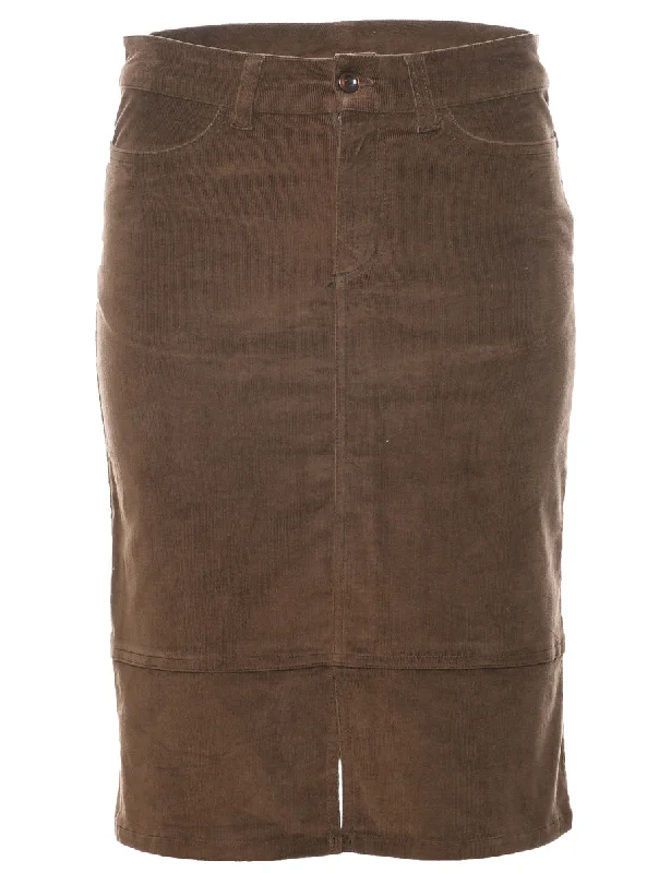 Corduroy Pencil Skirt - XS cashmere skirt plush