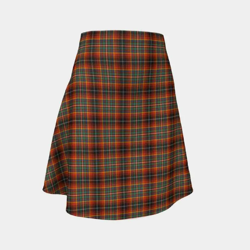 Innes Ancient Tartan Flared Skirt cashmere skirt fine