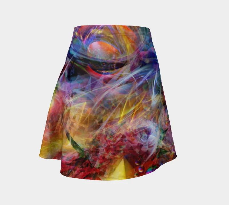 PSYCHEDELIC CIRCUS FLARE SKIRT velvet skirt plush