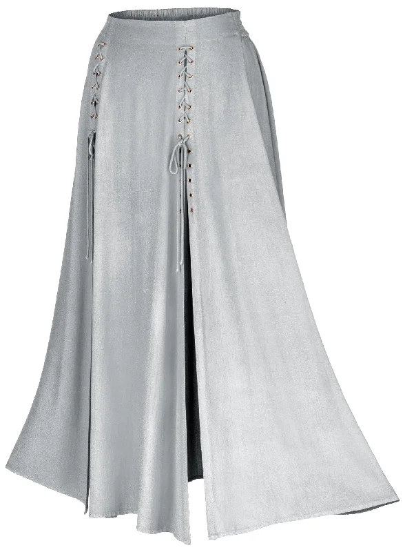 Rowan Maxi Overskirt Limited Edition Silver Pewter cashmere skirt soft