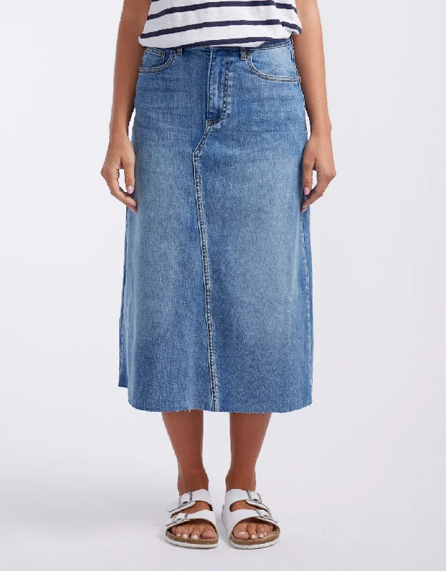 Saskia Denim Skirt - Mid Wash summer skirt style